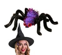 Spider Hair Clips - Gothic Accessories, Plush Barrettes | Large Claw Clips Creating Scary And Elegant Look, Horror Outfit Supplies For Girls, Halloween Atmosphere Or Cos