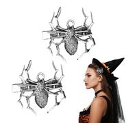Spider Hair Clips,Halloween Spider Metal Hair Clips,Goth Alloy Spider Hair Clip Barrettes Halloween Headpiece Gothic Spider Hair Accessories for Women Teens Girls Cosplay Party