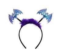 spider Halloween Decorations Halloween Jewellery for Women Headband Party Headbands Feathers Black Bat Headwear Costume Accessory Party Supplies (Blue, 22x21. 5x2cm)