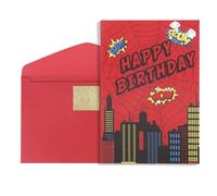 Spider Happy Birthday Card, Funny Heartfelt Greeting Card with Envelope for Him Her Wife Husband Boyfriend Girlfriend Best Friend Blank Inside for Personal Message