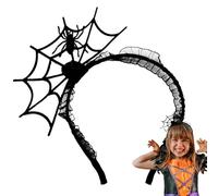 Spider Headband Costume - Ghost Girl, Elastic Hairband | Halloween Accessory | Spooky Cosplay | Halloween Spiderweb Headband For Girls And Women, Ghost-themed Costume Accessory For Parties, Dress-up,