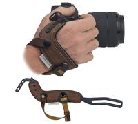 Spider Holster - SpiderPro Camera Hand Strap v2 with Snap Assembly and Optional Wrist Strap - DSLR and Mirrorless Compatible (Kodiak/Tanned Leather)