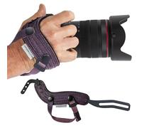Spider Holster - SpiderPro Camera Hand Strap v2 with Snap Assembly and Optional Wrist Strap - DSLR and Mirrorless Compatible (Purple) - Genuine Leather + Memory Foam
