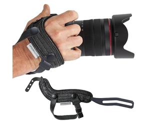 SPIDER HOLSTER - SpiderPro Camera Hand Strap v2 with Snap Assembly and Optional Wrist Strap - DSLR and Mirrorless Compatible (Black)