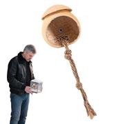 Spider House - Natural Handmade Shelter Reptile Accessories Made of Wood with Suction Cup for Landscaping and Decoration
