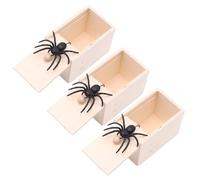 Spider in a Box Prank UK, 3 Pack Funny Prank Toy with Realistic Jumping Spiders, Perfect for Halloween, Party Pranks, and Office Jokes, 5.1 x 5.1 x 9 cm