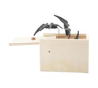 Spider In A Box,Soft Rubber Spider Scare Prank Box - Fun Joke Scarebox Toy Handmade Wooden Prank for Halloween Parties April Fool's Day