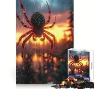 Spider in Sunset View 1000 Piece Jigsaw Puzzles for Adults Teenagers Brain Game Mind Calm Exact Cut 38x26cm