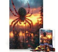 Spider in Sunset View Jigsaw 1000 Pieces for Teenagers Mind Exercise Toy Relaxing Fun Design Assembly Perfect Present 50x75cm