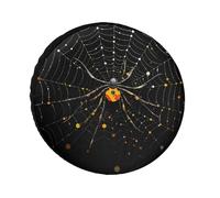 Spider in Web Weatherproof Spare Tire Cover, Tire Diameters 24-36 Inches, Waterproof Universal Wheel Protectors for Trailers, Trucks