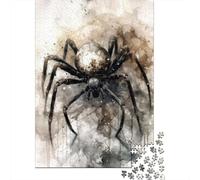 Spider Inked Arachnid 1000-Piece Puzzle for Adults, 52x38cm/1000pcs, White Cardboard with Reduced Dust; Easy to Revisit Throughout The Week