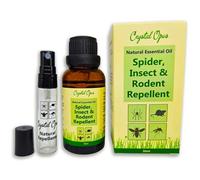 Spider, Insect & Rodent Repellent Spray Makes 15 litres. Peppermint, Lavender & Citronella Blend. Pet & Child Safe Natural Pest Control Spray. Humane & Effective Indoor & Outdoor Use. Crystal Opus