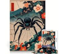 Spider Japanese Ukiyo-e Jigsaw Puzzles 1000 Piece for Teenagers Memory Build Indoor Play Fine Cut Santa Wish Pick 38x52cm