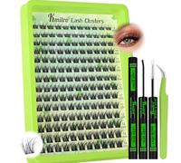 Spider Lash Clusters Kit 8-14mm Breeze Eyelash Cluster Short C Curly Wispy Individual Lashes Super Soft&Thin Band Natural Daily Beginner-Friendly DIY Lash Extensions 154pcs Venus False Eyelashes