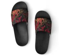 Spider Lilies Golden Flower Shower Shoes Slippers Slides 46 (287mm)