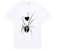Spider Love Web with Black Widow and Spidey Spiderweb Heart Comfort Colors Adult Heavyweight T-Shirt