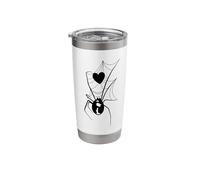 Spider Love Web with Black Widow and Spidey Spiderweb Heart Stainless Steel Insulated Tumbler