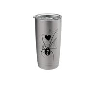 Spider Love Web with Black Widow and Spidey Spiderweb Heart Stainless Steel Insulated Tumbler
