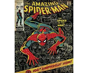 Spider-Man 100th Anniversary Canvas Print, Multi-Colour, 40 x 50 cm