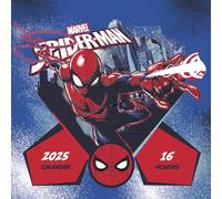 Spider-Man 2025 30x30 Square Calendar - Marvel 16-Month Superhero Planner, Vibrant Art, Large Writing Space for Scheduling, For Marvel Fans, Home, Office, Dorm