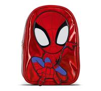 Spider-Man 3D Character Patch Shiny Mini Backpack (MP581388SPN) in Red Spider-Man Red