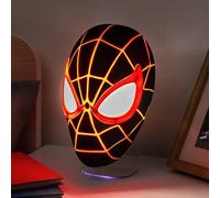 Paladone Miles Morales Spider-Man Mask Light, Wall Mountable or Freestanding LED Lamp, Officially Licensed Marvel Comics Merchandise for Bedrooms, Home and Collectors, Gift Ideas