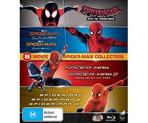 Spider-man - 8 MOVIE PACK Collection Box Set Blu-ray Into The Spider-Verse Far From Home Homecoming Amazing Spider-man 1