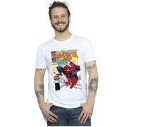 Marvel Mens Spider-Man Marvel Age Comic Cover T-Shirt - White - White - 5XL