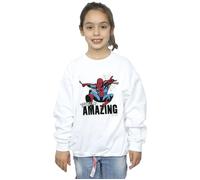Spider-Man Amazing Sweatshirt Marvel White 7-8 Years