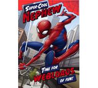 Spider-Man Birthday Card for Nephew,Superhero Theme with Word Search Activity