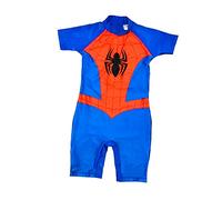 SPIDER-MAN Boys Spiderman All in One Swimuit Sunsafe Sunsuit Age 7-8 Years Blue