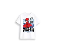 Spider-Man Boys T-Shirt, Marvel Kids Short Sleeve 100% Cotton Crew Neck Tee, White Spider-Man Madison New York Print, Machine Washable, White, Sizes 3-4Y, 5-6Y, 7-8Y, 9-10Y, 11-12Y