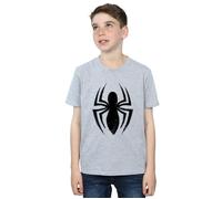 Spider-Man Boy's Ultimate Logo T-Shirt in Grey | Size: 5-6 Years Spider-Man Grey 5-6 Years