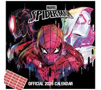 Spider-Man Calendar 2026 Marvel Square Wall Calendar with Free Organisational Stickers included