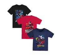 Spider-Man Characters T-Shirt (Pack of 3) | Size: 5-6 Years Spider-Man Multicolor 5-6 Years