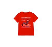 Spider Man Christmas Jumper Kids T-Shirt Red | Size: 5-6 Years Spider Man Red 5-6 Years