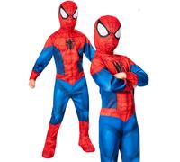 Rubies Official Marvel Spider-Man Flat Chest Classic Child Costume, Kids Superhero Fancy Dress, Age 3-4 Years