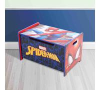Spider Man Deluxe Wooden Toy Box & Bench - Blue & Red