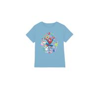 Spider Man Easter Circle Kids T-Shirt Light Blue | Size: 3-4 Years Spider Man Light Blue 3-4 Years