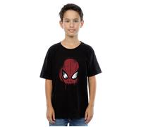 Spider-Man Face Sketch T-Shirt Marvel Black 7-8 Years