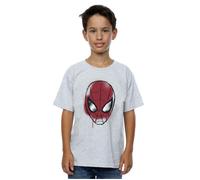 Spider-Man Face Sketch T-Shirt Marvel Grey 9 Years