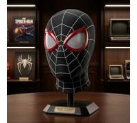 Spider-Man Full-Face Mask Inspired By Miles Morales, Perfect For Halloween, Cosplay, And Superhero-Themed Events. One Size Fits Mo
