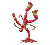 Spider-Man Hasbro Marvel Bend and Flex Iron Spider Figure 15cm Bendable Figure Includes Effect Accessories Age 6+, Multicolor, 5.08 x 16.51 x 22.86 cm (E8972)
