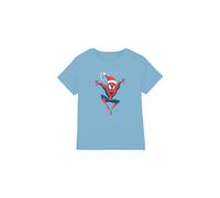 Spider Man Holiday Outfit Kids T-Shirt Light Blue | Size: 12-13 Years Spider Man Light Blue 12-13 Years