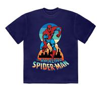 Spider Man Keyhole Stance T Shirt Marvel Navy L
