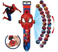 (Spider man) Kids Electronic Projection Watches Digital Childrens Watch 24 Projection 3D Cartoon Watches Spider Man