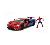 Spider-Man Marvel Figure and 2017 Ford GT 1:24 Scale Jada 99725