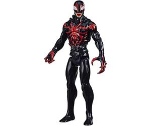 Spider-Man Maximum Venom Titan Hero Miles Morales Action Figure, Inspired By The Marvel Universe, Blast Gear-Compatible Back Port, Ages 4 And Up