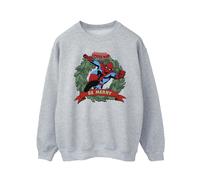 Spider-Man Men's Be Merry Sweatshirt in Grey | Size: 2XL Spider-Man Grey 2XL