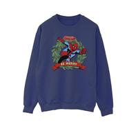 Spider-Man Men's Be Merry Sweatshirt in Navy | Size: 2XL Spider-Man Navy 2XL